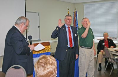 Vice President Rick Reese and Secretary Ross Glover, Jr. are sworn into office for 2015.
